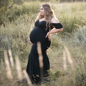 Black Maternity Photoshoot Dress